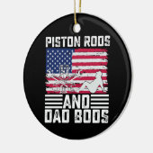 Kolbenroden und Vater Bods Mechanic USA 4. Juli Keramik Ornament (Links)