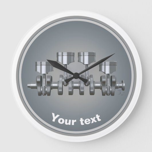 Kolbenwelle Große Wanduhr (Vorderseite)