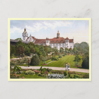 Kolberg Strandschloss Rosengarten Postkarte