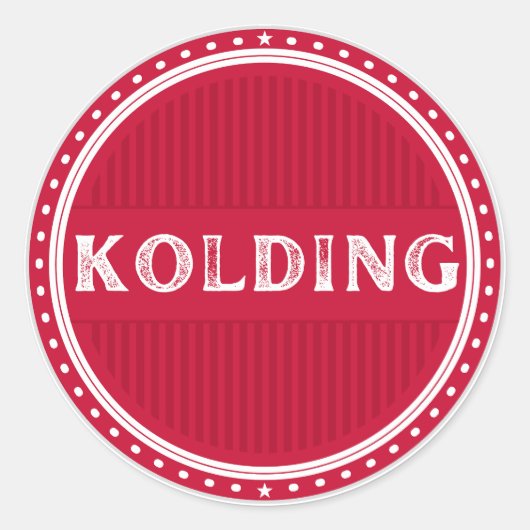 Kolding City Pride Emblem – Danish Identity Runder Aufkleber (Vorderseite)