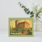Kolding Dänemark Schloss Postkarte (Stehend Vorderseite)