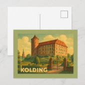 Kolding Dänemark Schloss Postkarte (Vorne/Hinten)
