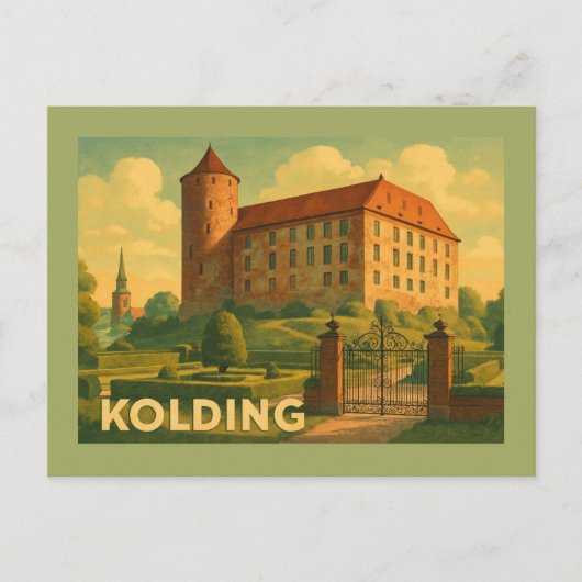 Kolding Dänemark Schloss Postkarte (Vorderseite)