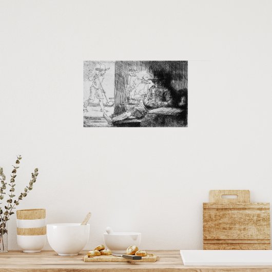 Kolf-Spiel, 1654 Poster (Küche)