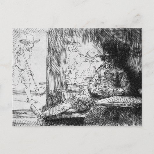 Kolf-Spiel, 1654 Postkarte (Vorderseite)