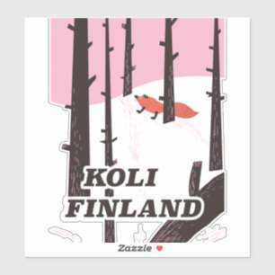 Koli Finnland Vintage-Reiseposter Aufkleber