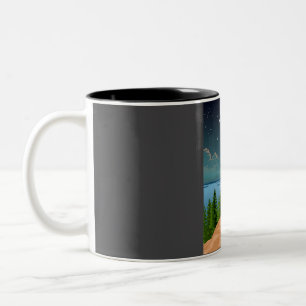 Koli Nationalpark Finnland Vintag Minimal Retro N Zweifarbige Tasse