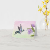 Kolibri an der Winden-Anmerkungs-Karte Karte (Gelbe Blume)