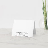 Kolibri an der Winden-Anmerkungs-Karte Karte (Rückseite)