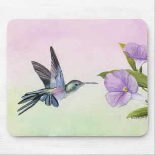 Kolibri an der Winden-Kunst-Mausunterlage Mousepad