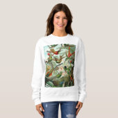 Kolibri-Antiken-Druck Sweatshirt (Vorne ganz)