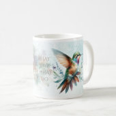 Kolibri-Aquarell Kaffeetasse (VorderseiteRechts)