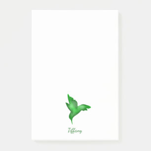 Kolibri Aquarell lebendiges Grün kundenspezifisch Post-it Klebezettel