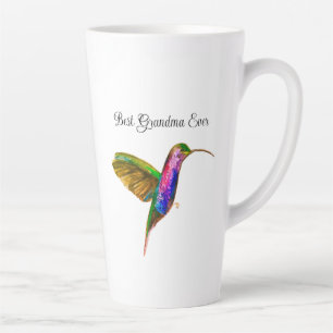 Kolibri Aquarell Vogel Floral Oma Nana  Milchtasse