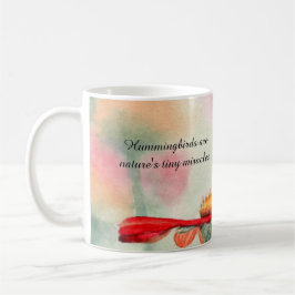 Kolibri-Aquarellkunst auf einer Kaffeetasse