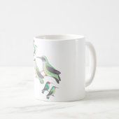 Kolibri-Arten Aquarell-Kunst Kaffeetasse (VorderseiteRechts)