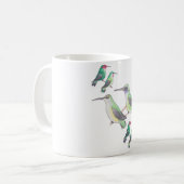 Kolibri-Arten Aquarell-Kunst Kaffeetasse (Vorderseite Links)