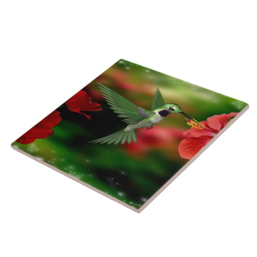 Kolibri auf einer Fliese der Keramik-6x6 (Seite)