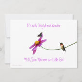 Kolibri-Babyparty-Einladung Einladung (Vorderseite)