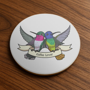 Kolibri-Band-Kaffeeliebhaber-Design mit individuel Getränkeuntersetzer