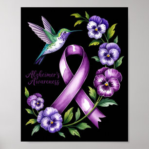 Kolibri-Band Lila Demenz Alzheimer Poster
