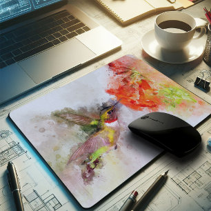 Kolibri beim Trinken von Nektar einer lebendigen B Mousepad