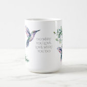 Kolibri-Blumen-Aquarell Kaffeetasse (Mittel)