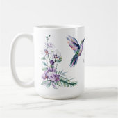 Kolibri-Blumen-Aquarell Kaffeetasse (Links)