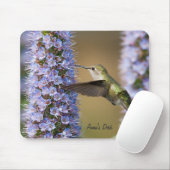 Kolibri-Blumen-Gewohnheit Mousepad (Mit Mouse)