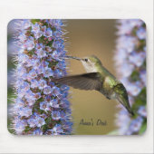 Kolibri-Blumen-Gewohnheit Mousepad (Vorne)