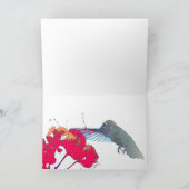 Kolibri-Blumen-Karte Karte (Innenseite)