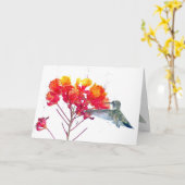 Kolibri-Blumen-Karte Karte (Gelbe Blume)