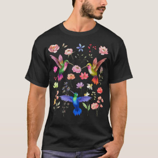 Kolibri Blumen Kolibri Liebhaber T-Shirt
