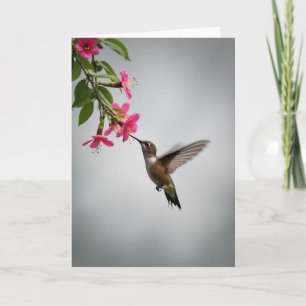 Kolibri-Blumen-Muttertagskarte Karte