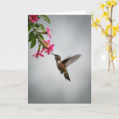 Kolibri-Blumen-Muttertagskarte Karte (Gelbe Blume)