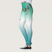 Kolibri-Blumen Ombre ganz über Druck-Leggings Leggings (Links)
