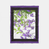 Kolibri-Blumen-Vogel-Tier-Fleece-Decke Fleecedecke (Vorderseite)