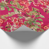 Kolibri-Blumengarten-Blumen-Verpackungs-Papier Geschenkpapier (Ecke)