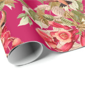 Kolibri-Blumengarten-Blumen-Verpackungs-Papier Geschenkpapier (Rolleneckpunkt)