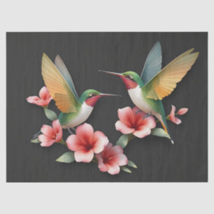Kolibri-Blumenmuster Seidenpapier