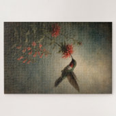 Kolibri-Blüte | Florale Vogelkunst | Puzzle (Horizontal)