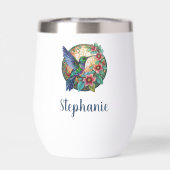 Kolibri-Buntglas-Blumengeschenk (Rückseite)