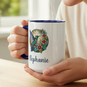 Kolibri-Buntglas – Lebendiges Blumengeschenk Tasse