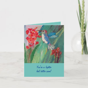 Kolibri, der auf Nektar füttert Karte