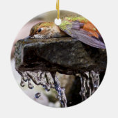 Kolibri, der in Wasser legt Keramik Ornament (Hinten)