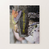 Kolibri, der in Wasser legt Puzzle (Vertikal)