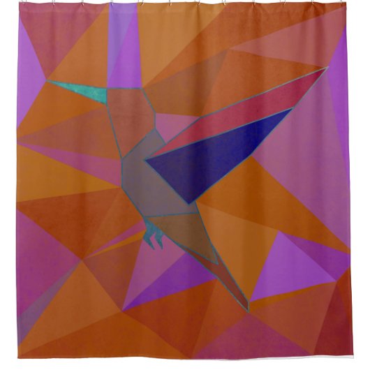 Kolibri Duschvorhang (Vorderseite)