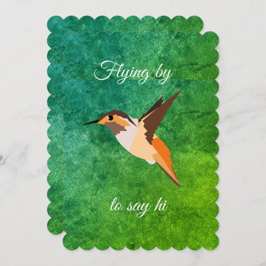 Kolibri Einladung (Vorne/Hinten)