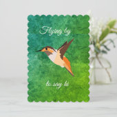 Kolibri Einladung (Stehend Vorderseite)