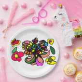 Kolibri entspannt Frühling Pappteller (Party)
